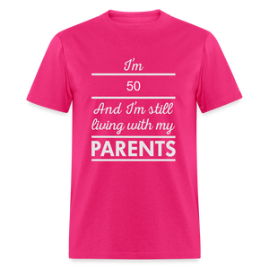 Unisex Classic 50 Print T Shirt - fuchsia