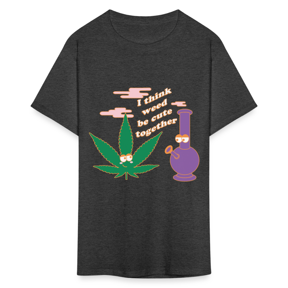 Unisex Classic Weed Print T Shirt - heather black