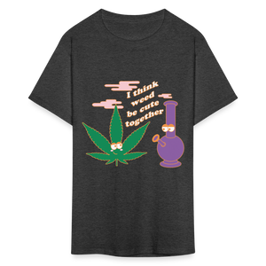 Unisex Classic Weed Print T Shirt - heather black