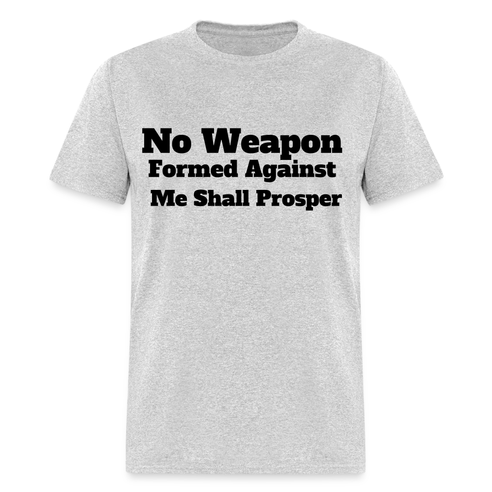 Adult Unisex  No Weapon Print T Shirt - heather gray