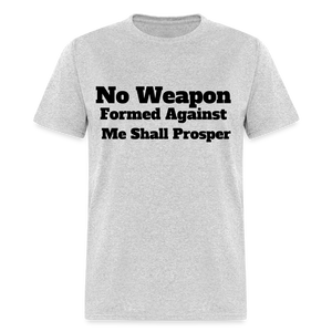 Adult Unisex  No Weapon Print T Shirt - heather gray