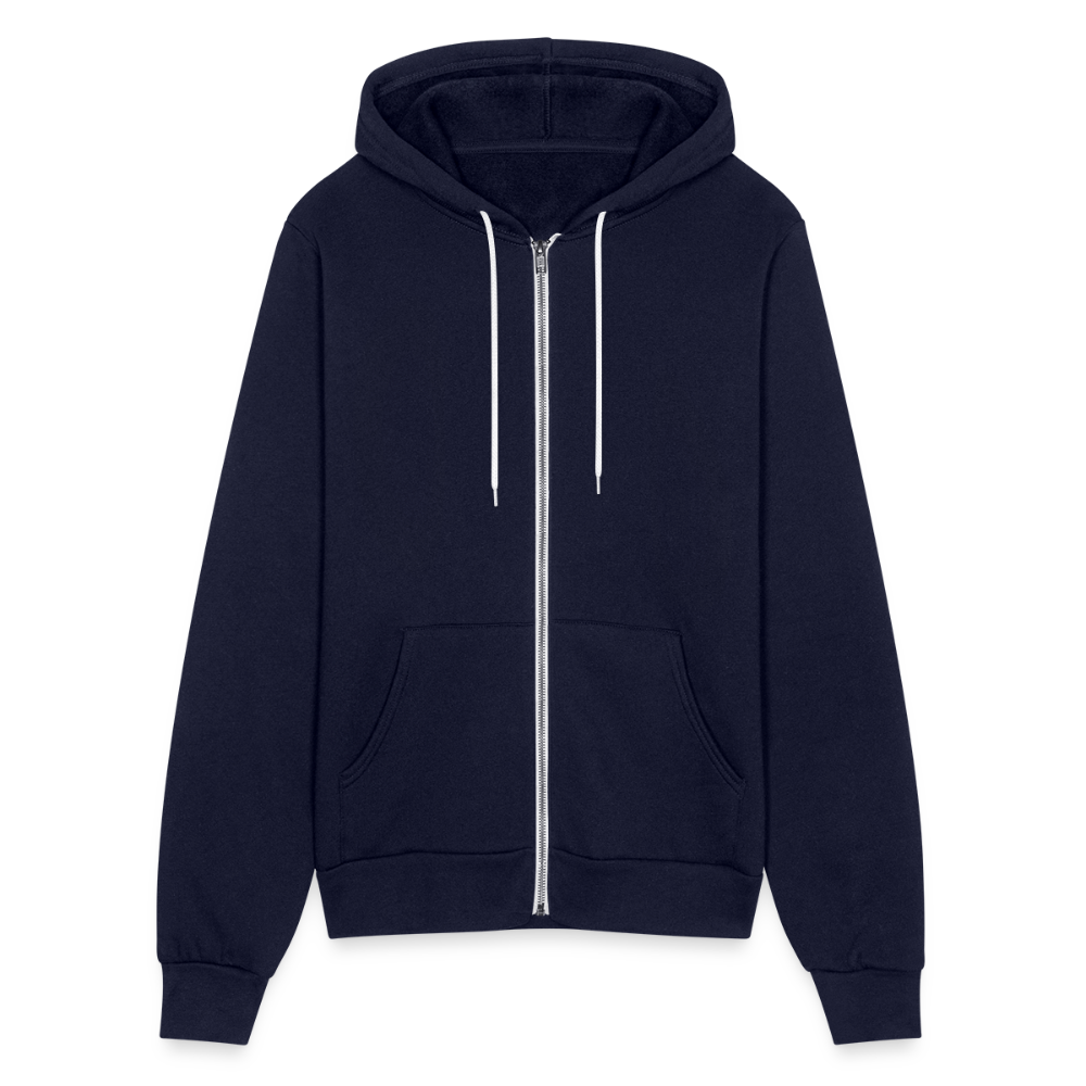 Bella + Canvas Unisex Full Zip Eagles Print Hoodie - navy