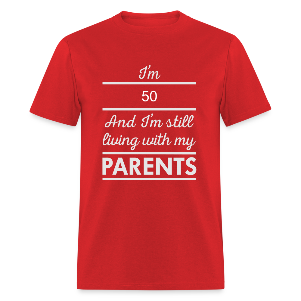 Unisex Classic 50 Print T Shirt - red