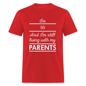 Unisex Classic 50 Print T Shirt - red