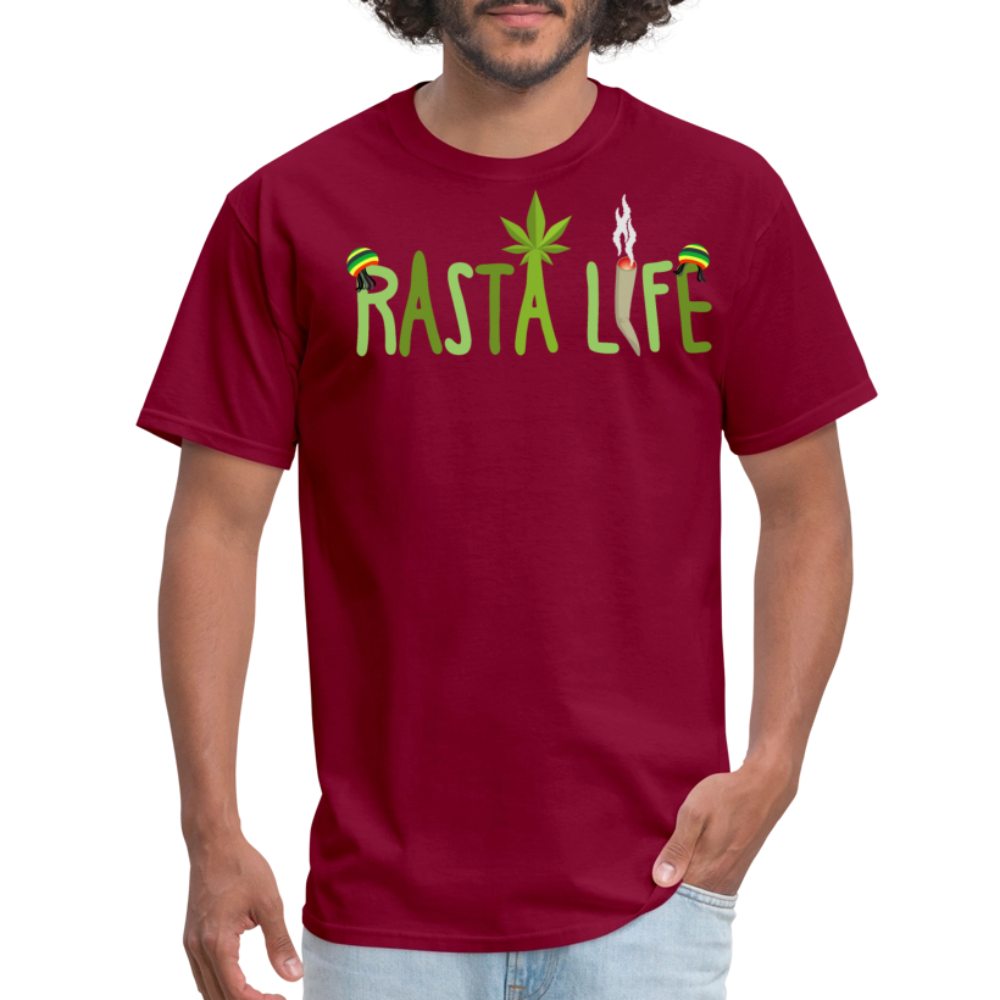 Unisex Classic Custom Rasta T Shirt - burgundy