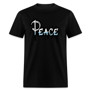 Unisex Peace Print T Shirt - black