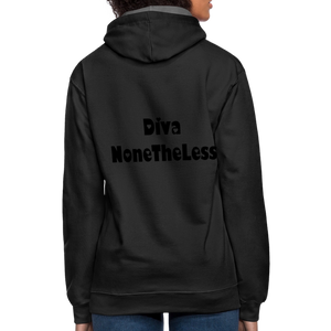 Contrast Custom Diva NoneTheLess Front & Back Hoodie - black/asphalt