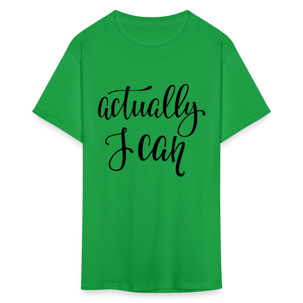 Unisex Classic  I Can Print T Shirt - bright green