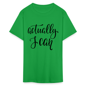 Unisex Classic  I Can Print T Shirt - bright green