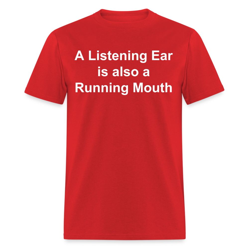 Unisex Classic Custom Running Mouth T Shirt - red