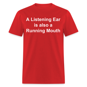 Unisex Classic Custom Running Mouth T Shirt - red