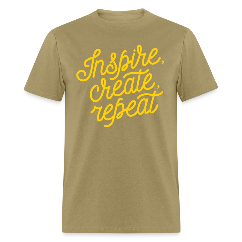 Unisex Custom Create Repeat T Shirt - khaki