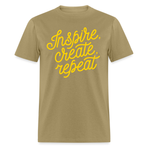 Unisex Custom Create Repeat T Shirt - khaki