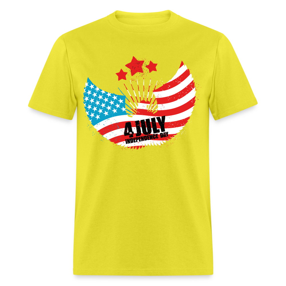 Unisex 4th Of July Print T Shirt - yellow