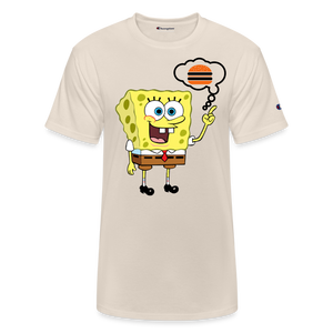 Unisex Champion SpongeBob Print T Shirt - Sand