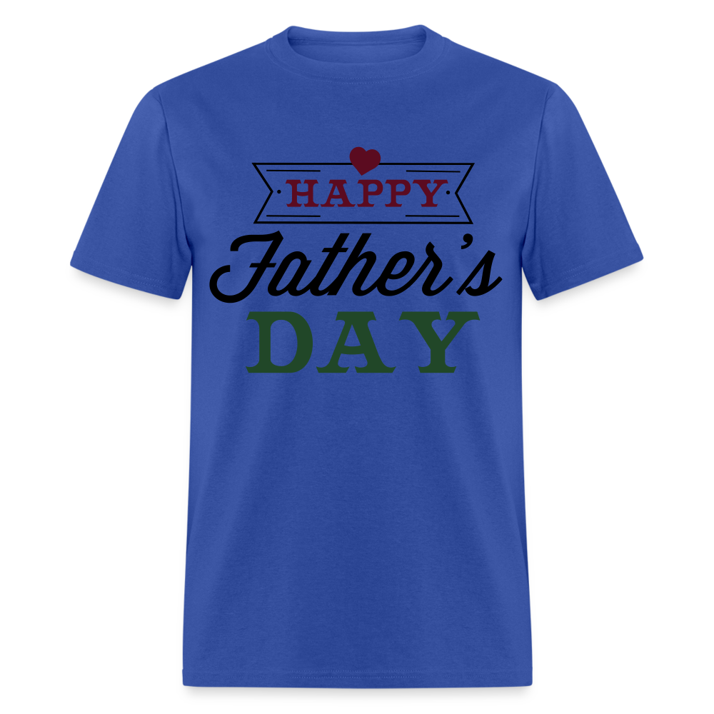 Unisex Father's Day Print T Shirt - royal blue