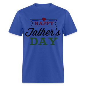 Unisex Father's Day Print T Shirt - royal blue