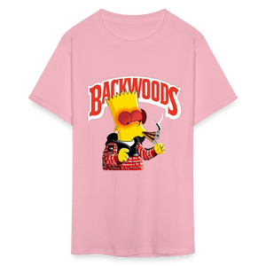 Unisex Backwoods Bart Print T Shirt - pink