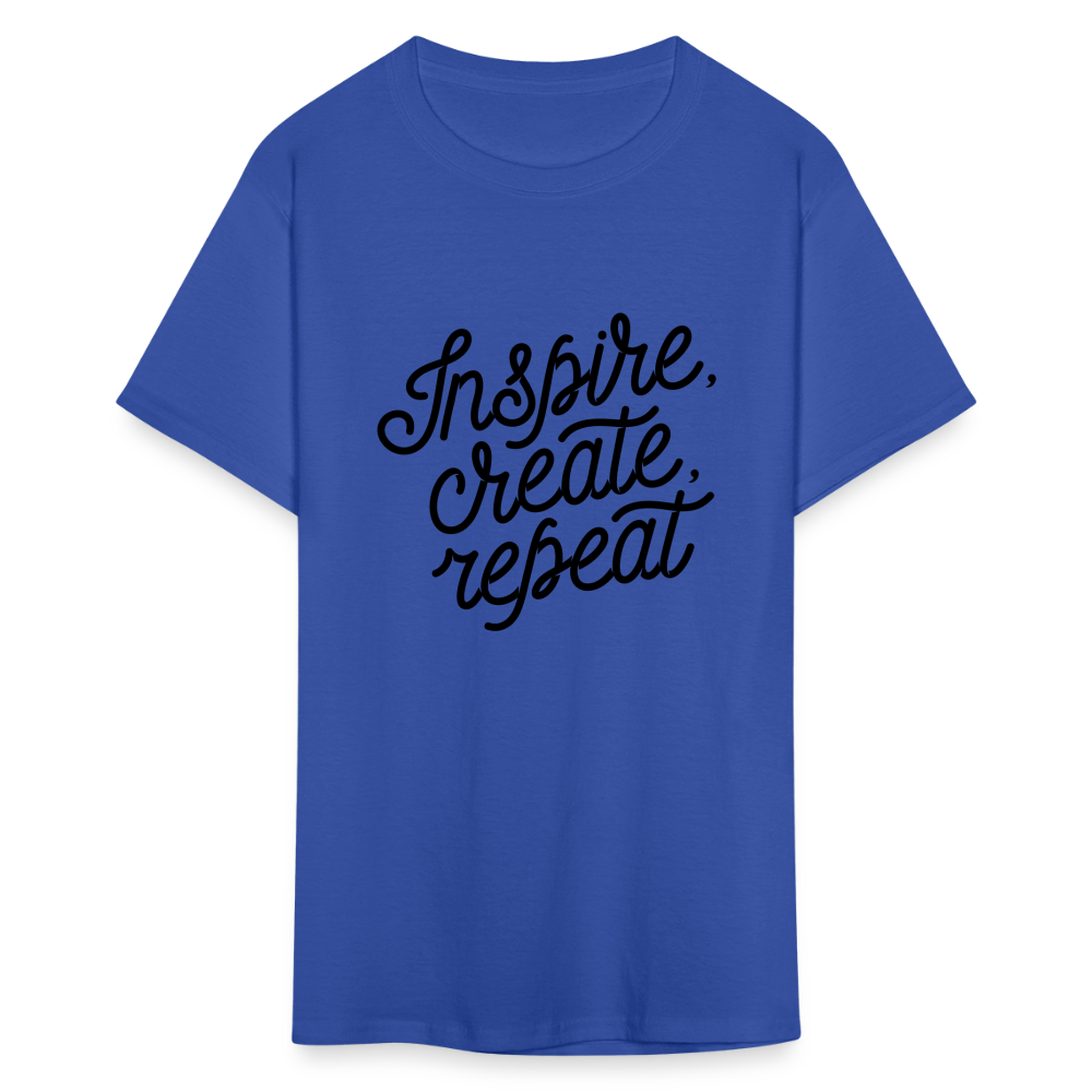 Unisex Classic Inspire Print T Shirt - royal blue