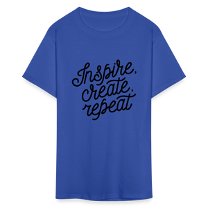 Unisex Classic Inspire Print T Shirt - royal blue