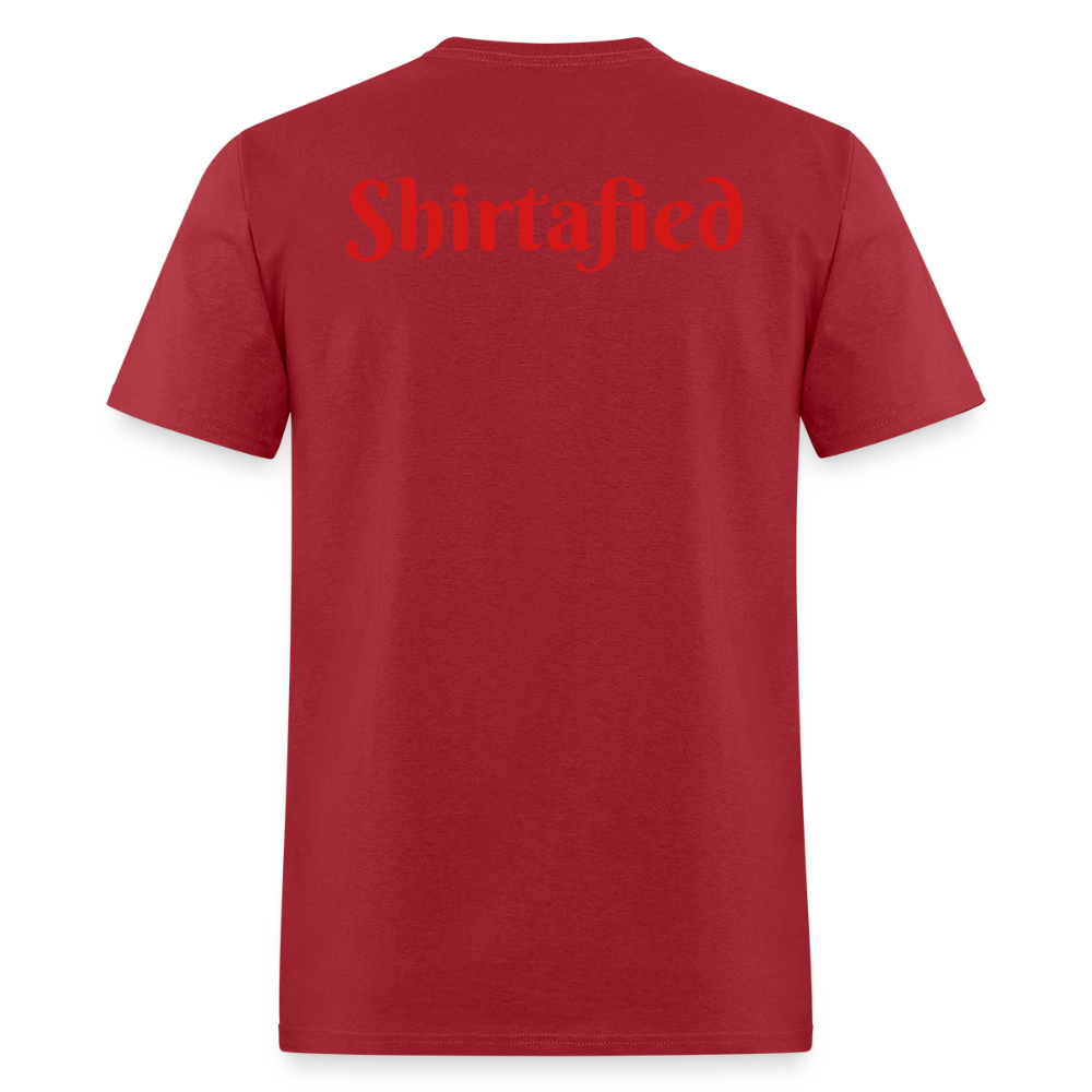 Unisex Shirtafied Print Gildan T Shirt - dark red