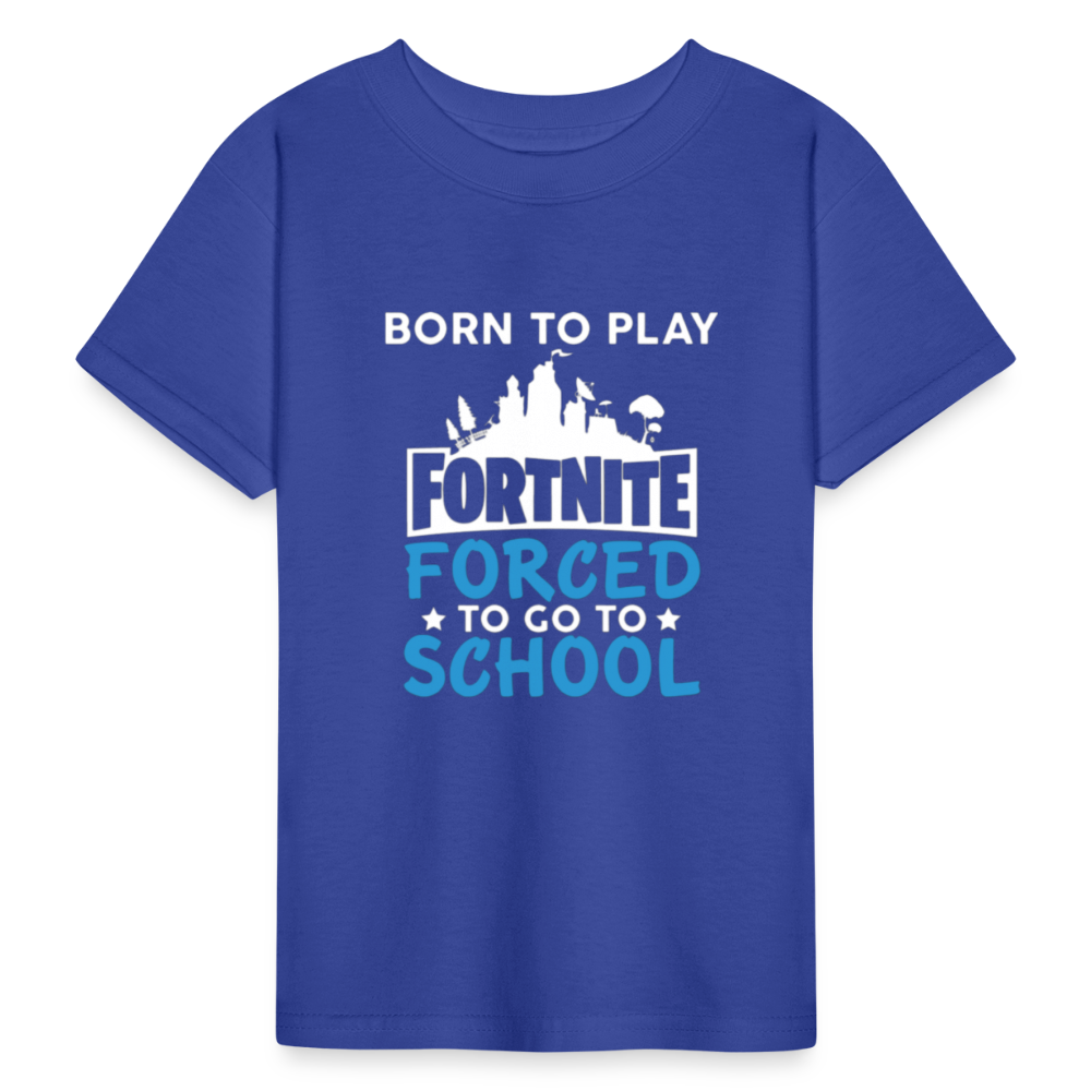 Boys Youth Hanes Tagless Fortnite T Shirt - royal blue