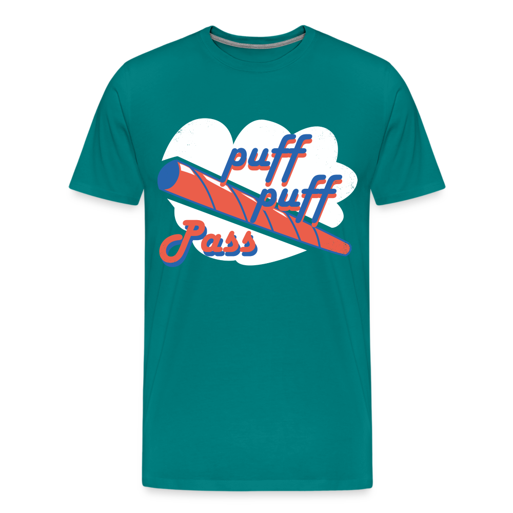 Men's Casual 420 Print T Shirt - teal