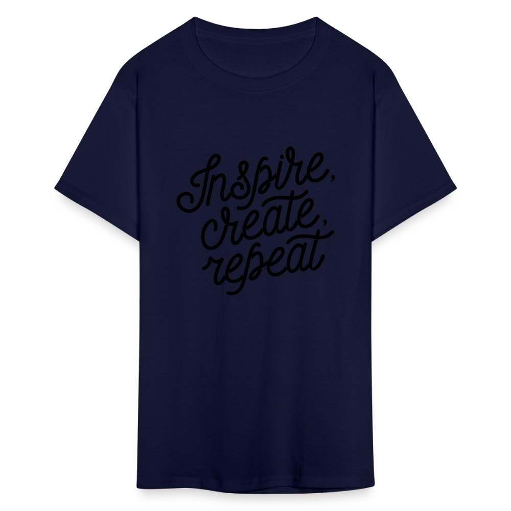 Unisex Classic Inspire Print T Shirt - navy