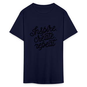 Unisex Classic Inspire Print T Shirt - navy