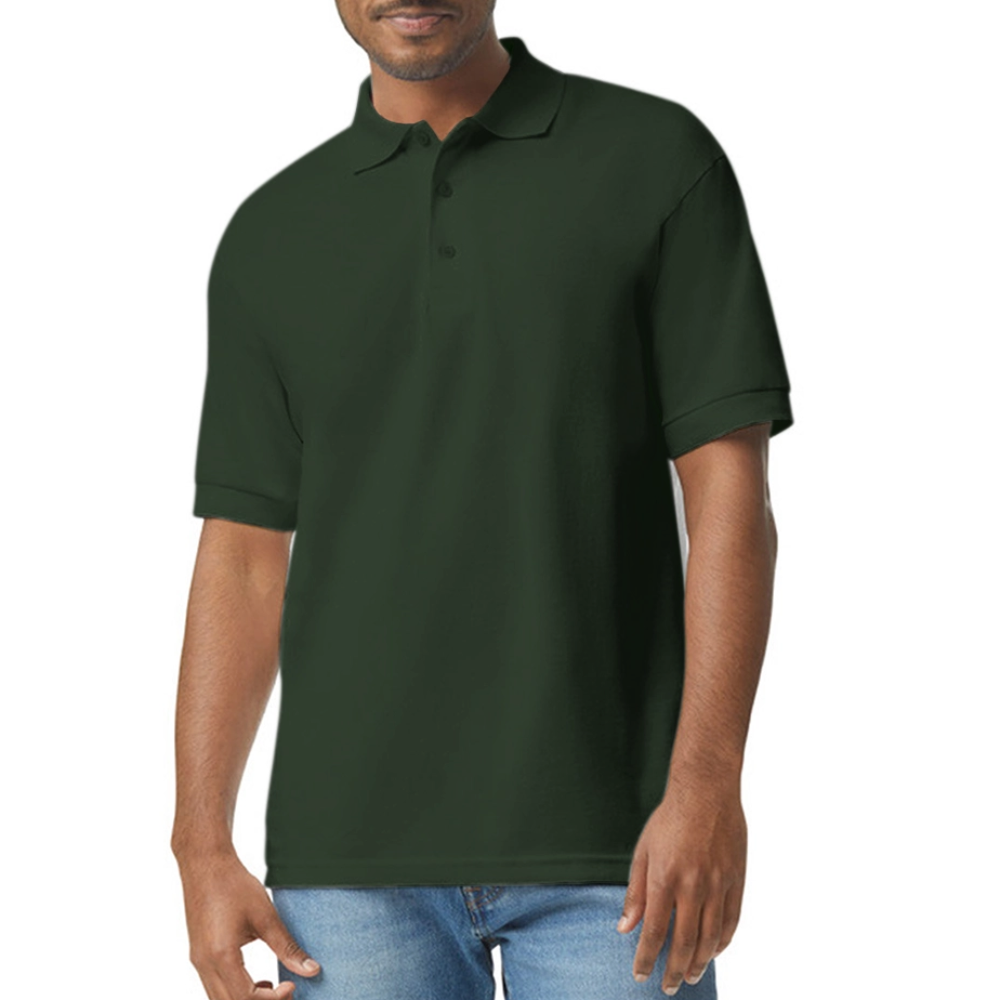 Men's Gildan Unisex 50/50 Jersey Polo - forest green