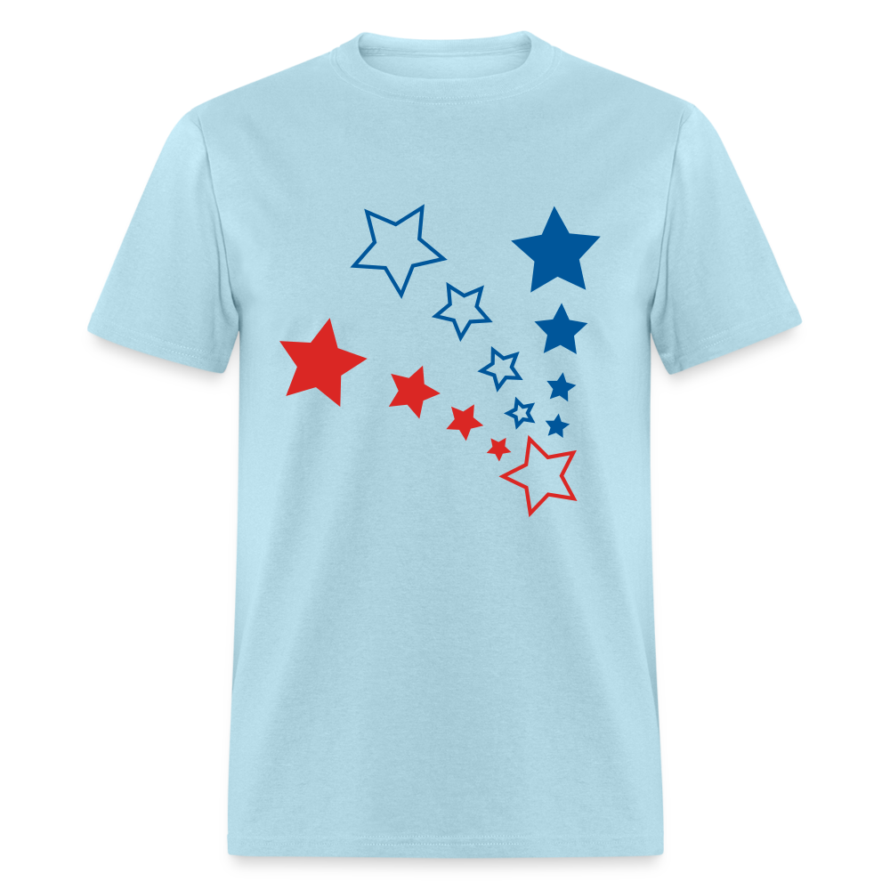 Unisex 4th Of July Print T Shirt - powder blue