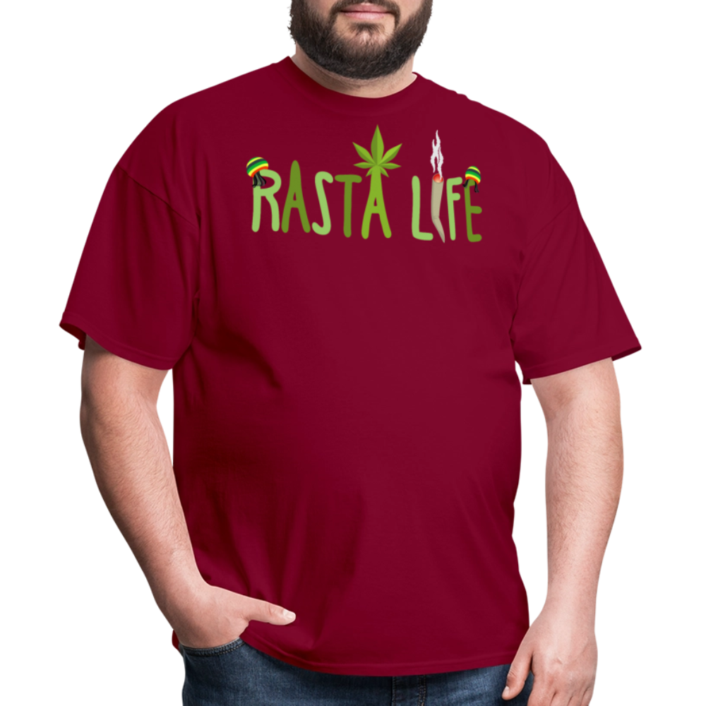 Unisex Classic Custom Rasta T Shirt - burgundy
