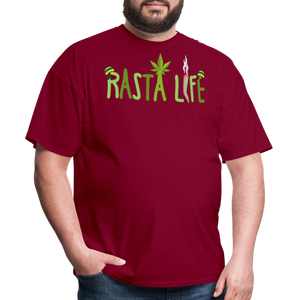 Unisex Classic Custom Rasta T Shirt - burgundy