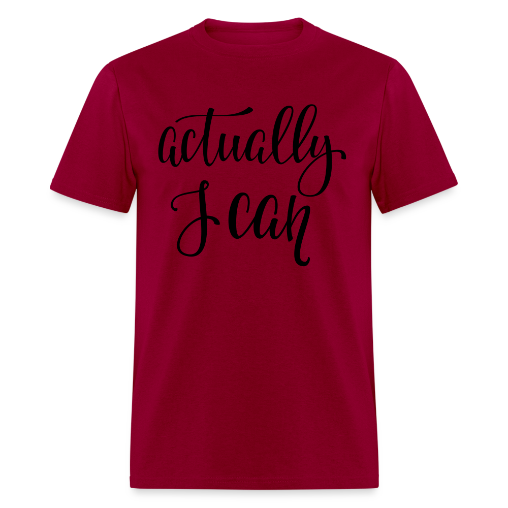 Unisex Classic  I Can Print T Shirt - dark red