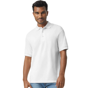 Men's Gildan Unisex 50/50 Jersey Polo - white