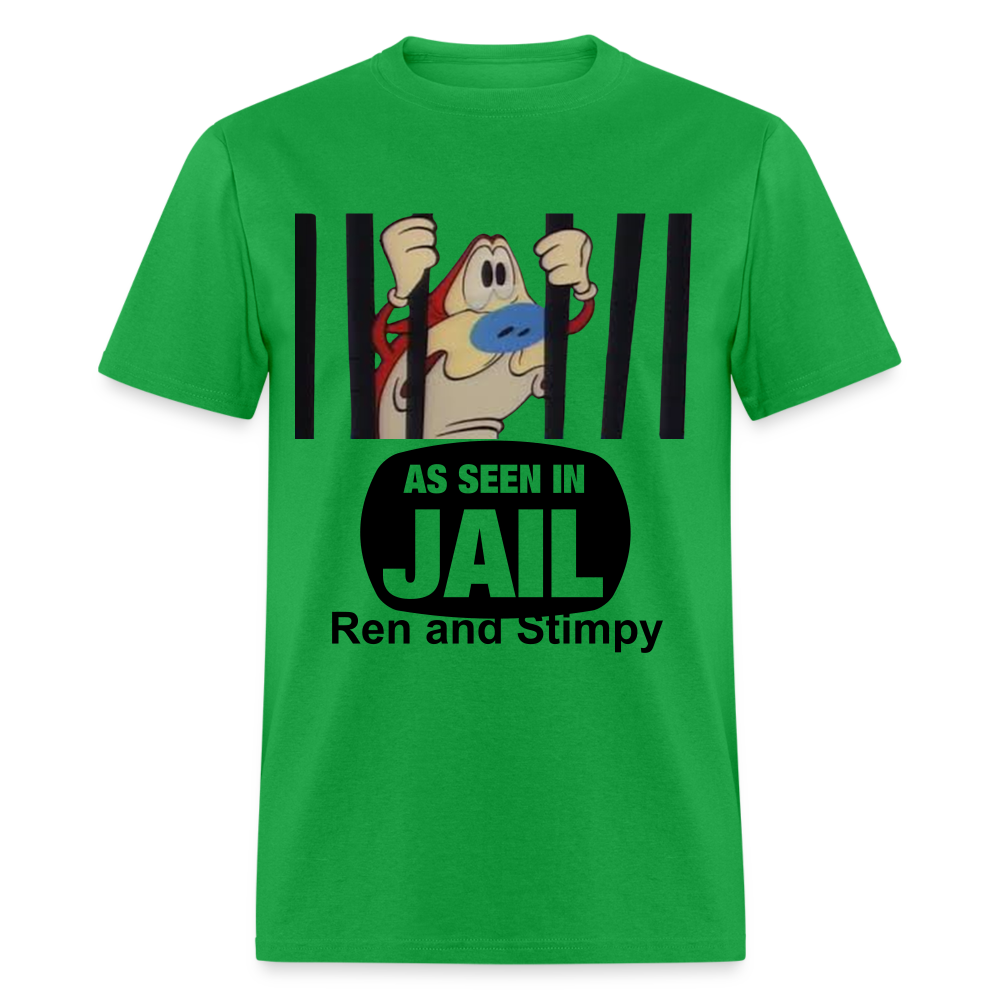 Unisex Ren and Stimpy Print T Shirt - bright green