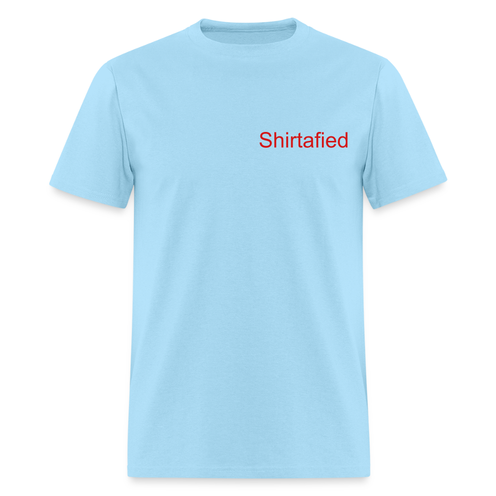 Unisex Shirtafied Print Gildan T Shirt - powder blue
