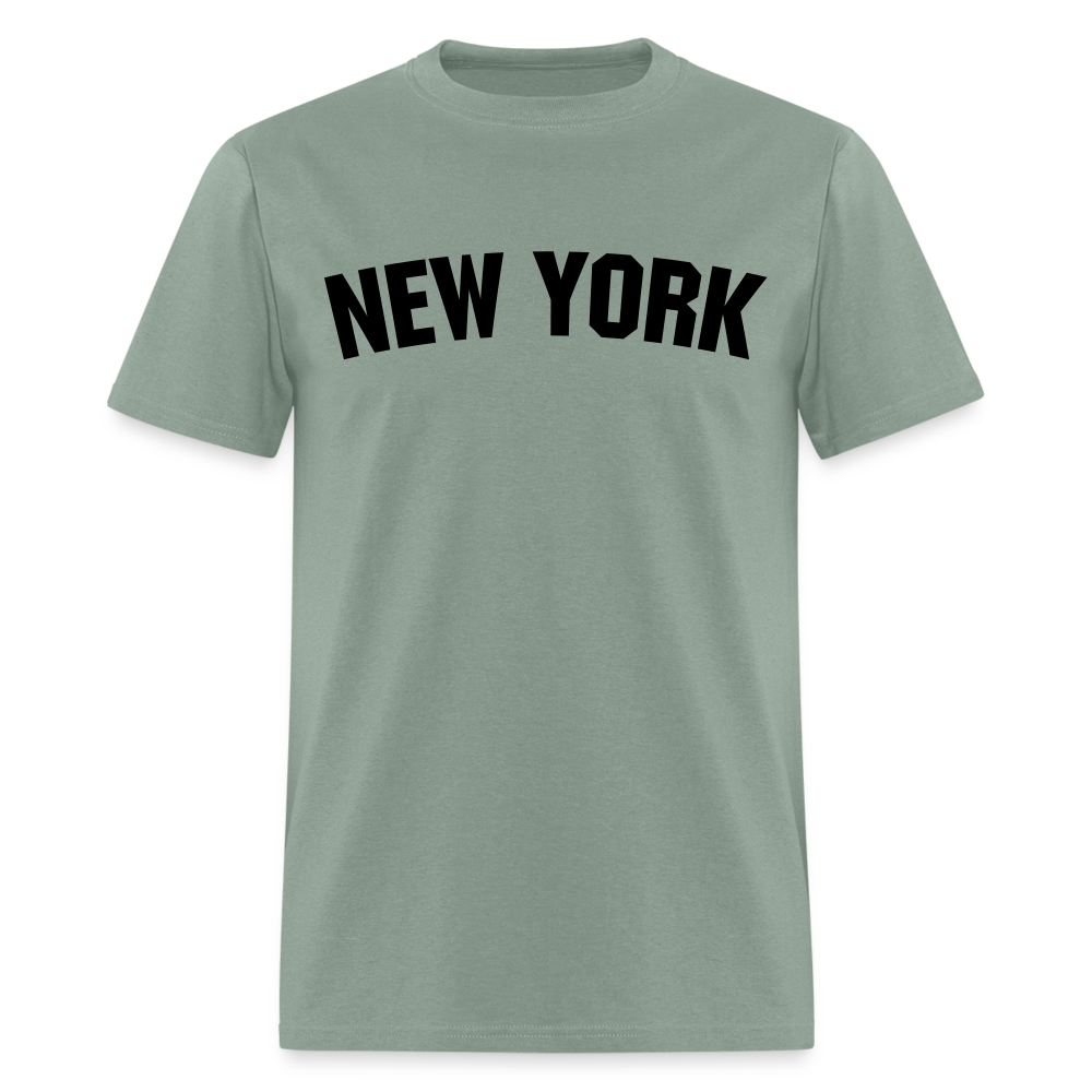 Unisex New York Print T Shirt - sage