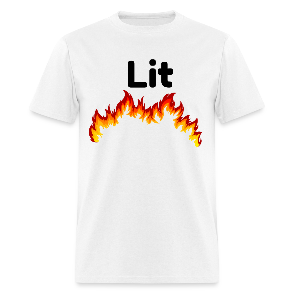 Unisex Lit Print T Shirt - white