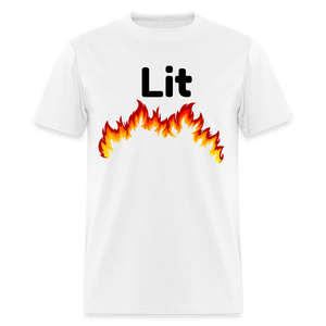 Unisex Lit Print T Shirt - white