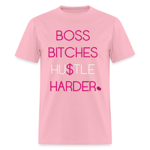 Women's Classic Boss Print T Shirt - pink