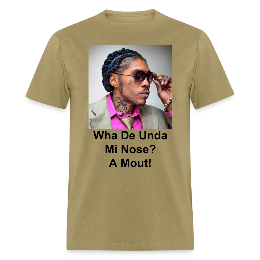 Unisex Classic Vybz Kartel Custom T Shirt - khaki