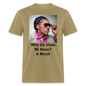 Unisex Classic Vybz Kartel Custom T Shirt - khaki