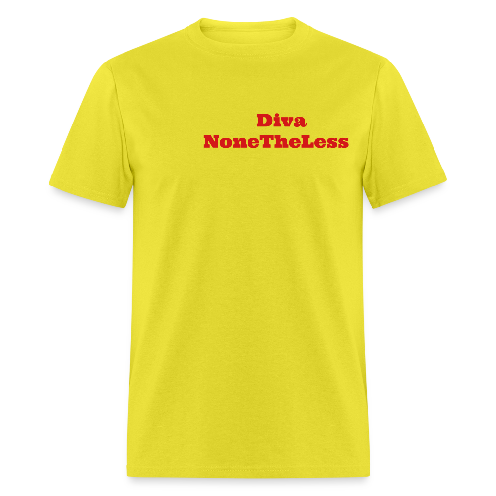 Women's Custom Diva NoneTheLess T Shirt - yellow