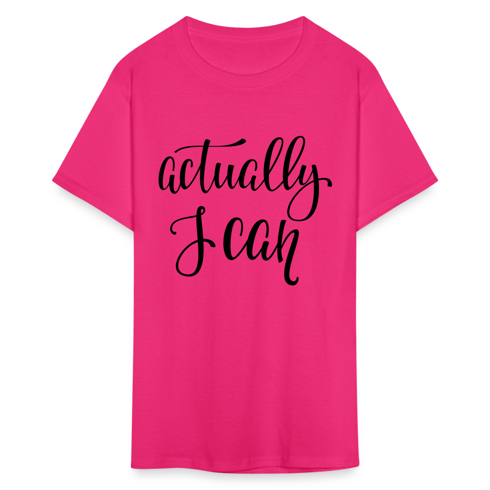 Unisex Classic  I Can Print T Shirt - fuchsia