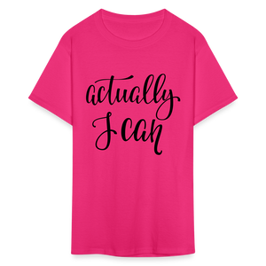 Unisex Classic  I Can Print T Shirt - fuchsia