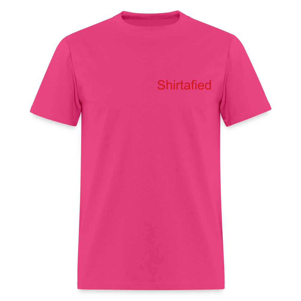 Unisex Shirtafied Print Gildan T Shirt - fuchsia