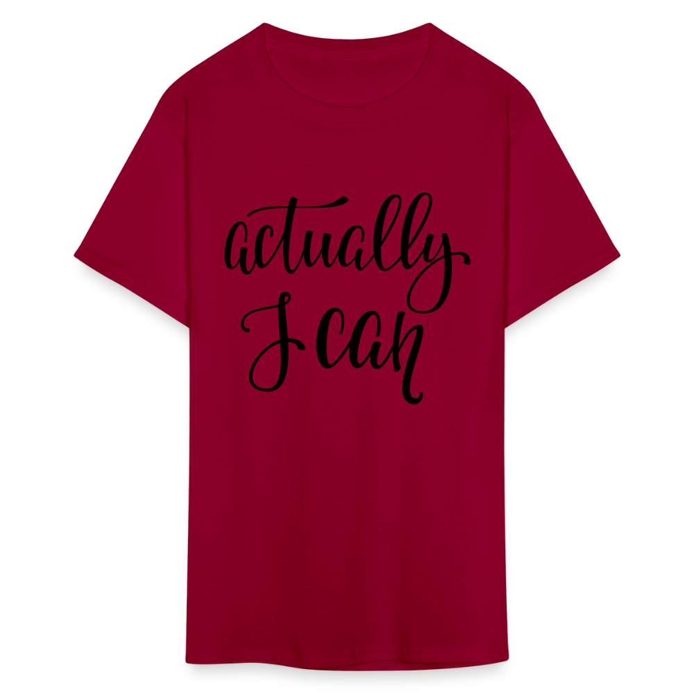 Unisex Classic  I Can Print T Shirt - dark red