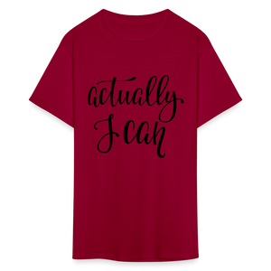 Unisex Classic  I Can Print T Shirt - dark red