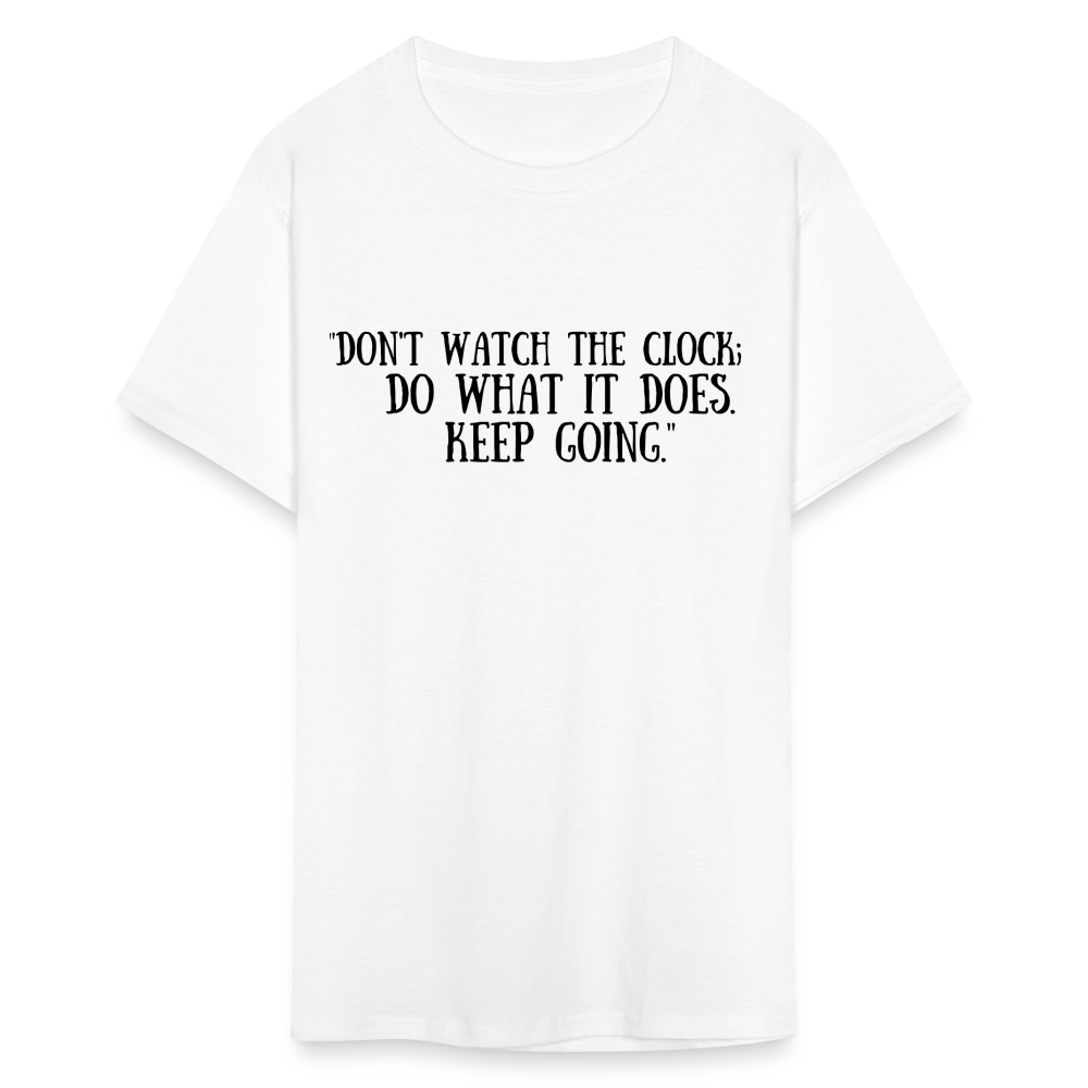 Unisex Classic  Watch the Clock Print T Shirt - white